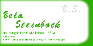 bela steinbock business card